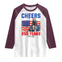 Vintage Cat Uncle Sam Raglan Shirt Cheers To 250 Years