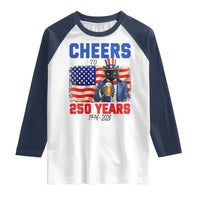 Vintage Cat Uncle Sam Raglan Shirt Cheers To 250 Years