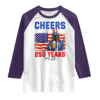 Vintage Cat Uncle Sam Raglan Shirt Cheers To 250 Years