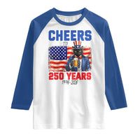 Vintage Cat Uncle Sam Raglan Shirt Cheers To 250 Years