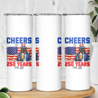 Vintage Cat Uncle Sam Skinny Tumbler Cheers To 250 Years