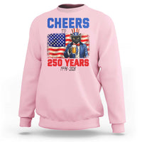 Vintage Cat Uncle Sam Sweatshirt Cheers To 250 Years