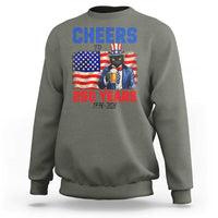 Vintage Cat Uncle Sam Sweatshirt Cheers To 250 Years