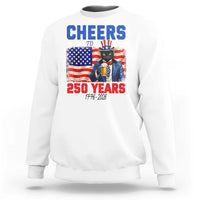 Vintage Cat Uncle Sam Sweatshirt Cheers To 250 Years