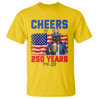Vintage Cat Uncle Sam T Shirt Cheers To 250 Years