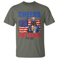 Vintage Cat Uncle Sam T Shirt Cheers To 250 Years