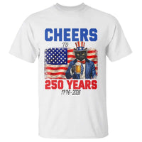Vintage Cat Uncle Sam T Shirt Cheers To 250 Years