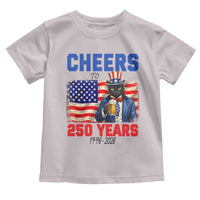 Vintage Cat Uncle Sam Toddler T Shirt Cheers To 250 Years