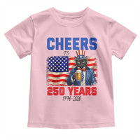 Vintage Cat Uncle Sam Toddler T Shirt Cheers To 250 Years