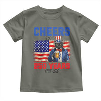 Vintage Cat Uncle Sam Toddler T Shirt Cheers To 250 Years