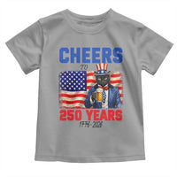 Vintage Cat Uncle Sam Toddler T Shirt Cheers To 250 Years