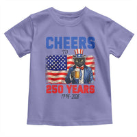 Vintage Cat Uncle Sam Toddler T Shirt Cheers To 250 Years