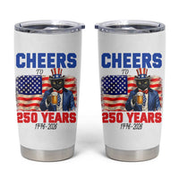 Vintage Cat Uncle Sam Tumbler Cup Cheers To 250 Years