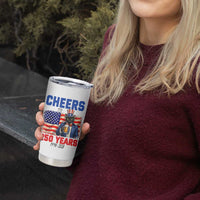 Vintage Cat Uncle Sam Tumbler Cup Cheers To 250 Years