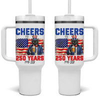 Vintage Cat Uncle Sam Tumbler With Handle Cheers To 250 Years