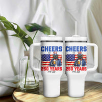 Vintage Cat Uncle Sam Tumbler With Handle Cheers To 250 Years
