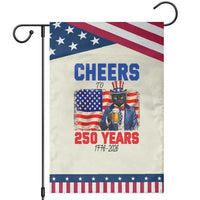 Vintage Cat Uncle Sam Garden Flag Cheers To 250 Years