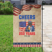 Vintage Cat Uncle Sam Garden Flag Cheers To 250 Years