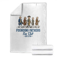 Funny Founding Fathers Fan Club Throw Blanket Patriotic American History