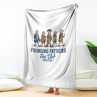 Funny Founding Fathers Fan Club Throw Blanket Patriotic American History