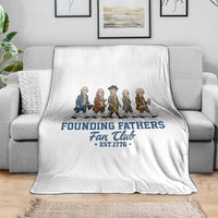 Funny Founding Fathers Fan Club Throw Blanket Patriotic American History