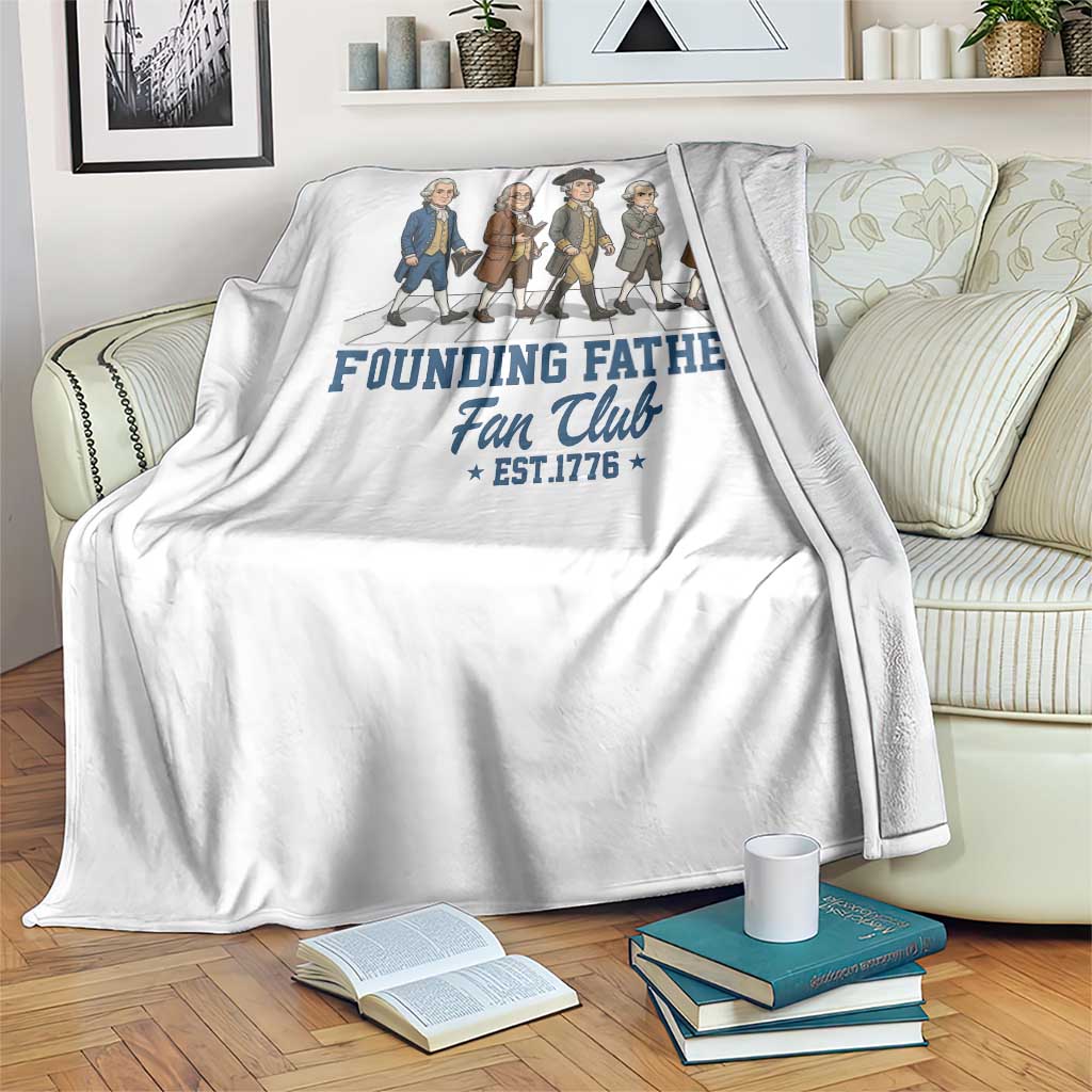 Funny Founding Fathers Fan Club Throw Blanket Patriotic American History