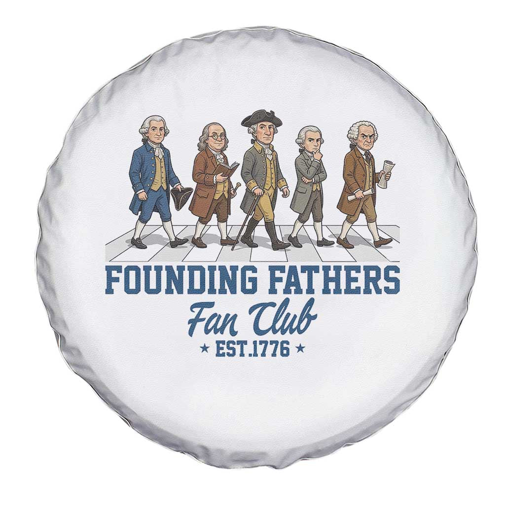 Funny Founding Fathers Fan Club Spare Tire Cover Patriotic American History