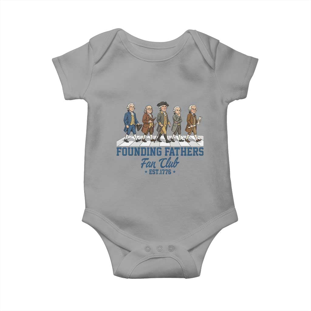 Funny Founding Fathers Fan Club Baby Onesie Patriotic American History