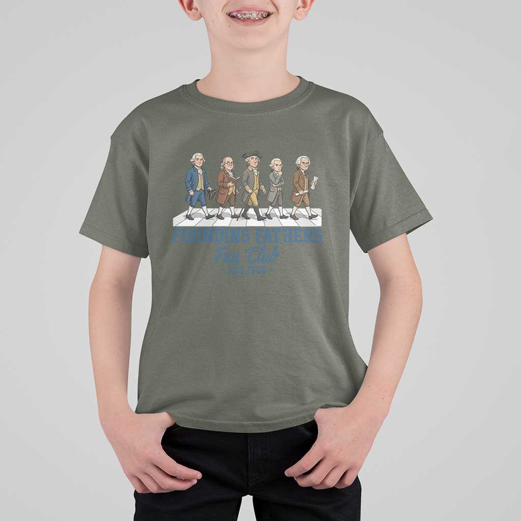 Funny Founding Fathers Fan Club T Shirt For Kid Patriotic American History