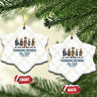 Funny Founding Fathers Fan Club Ceramic Ornament Patriotic American History