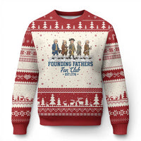 Funny Founding Fathers Fan Club Ugly Christmas Sweater Patriotic American History