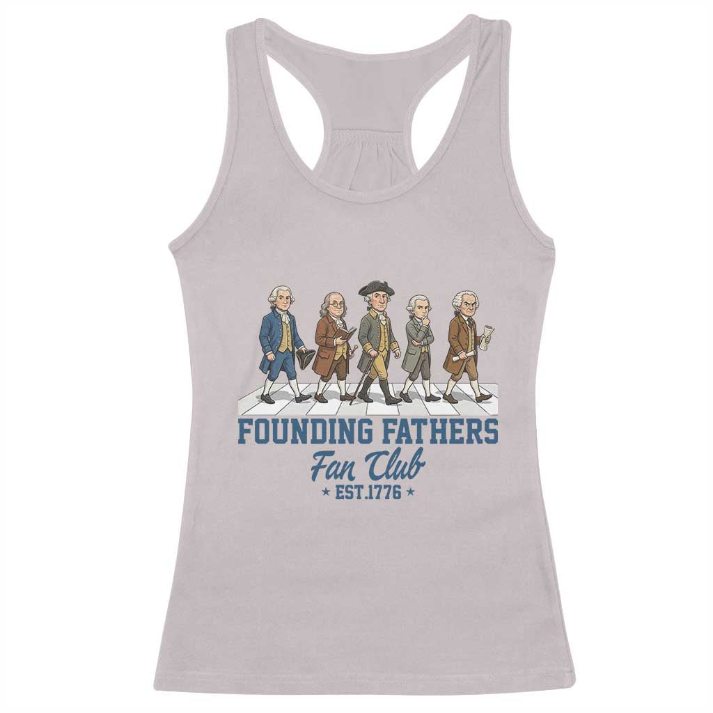Funny Founding Fathers Fan Club Racerback Tank Top Patriotic American History