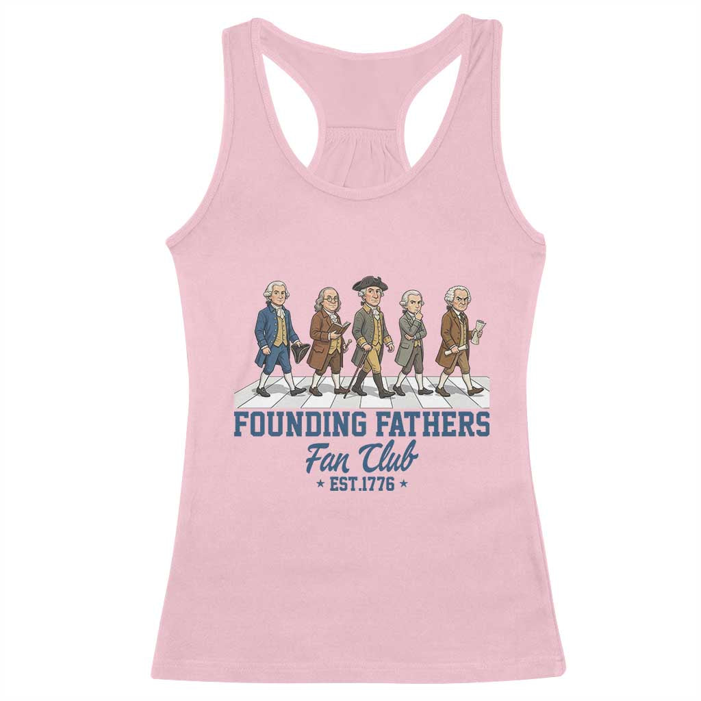 Funny Founding Fathers Fan Club Racerback Tank Top Patriotic American History