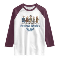 Funny Founding Fathers Fan Club Raglan Shirt Patriotic American History