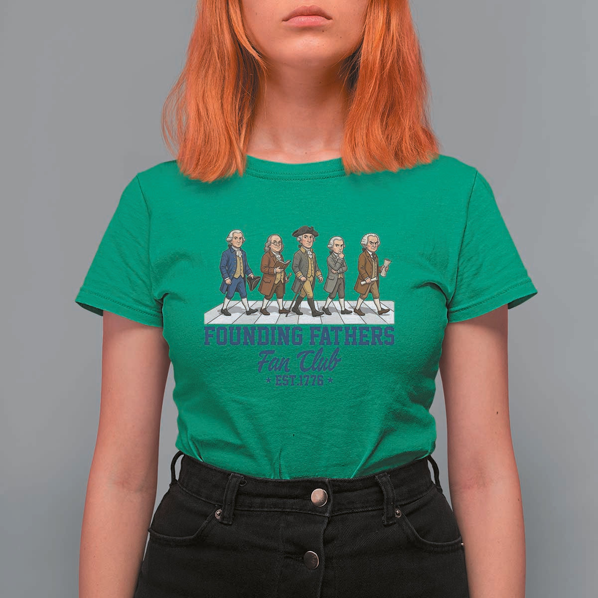 Funny Founding Fathers Fan Club T Shirt For Women Patriotic American History