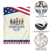 Funny Founding Fathers Fan Club Garden Flag Patriotic American History