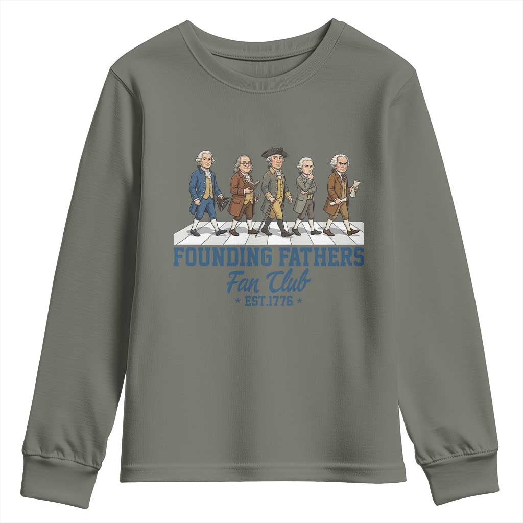 Funny Founding Fathers Fan Club Youth Sweatshirt Patriotic American History