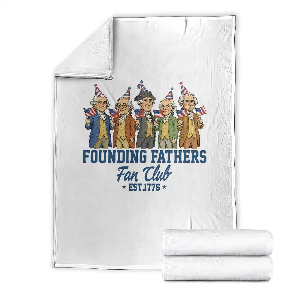Funny Founding Fathers Fan Club Throw Blanket American History Lovers
