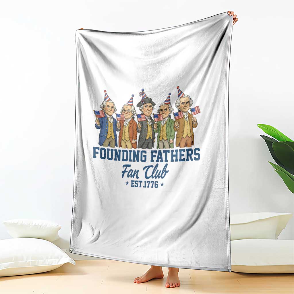 Funny Founding Fathers Fan Club Throw Blanket American History Lovers