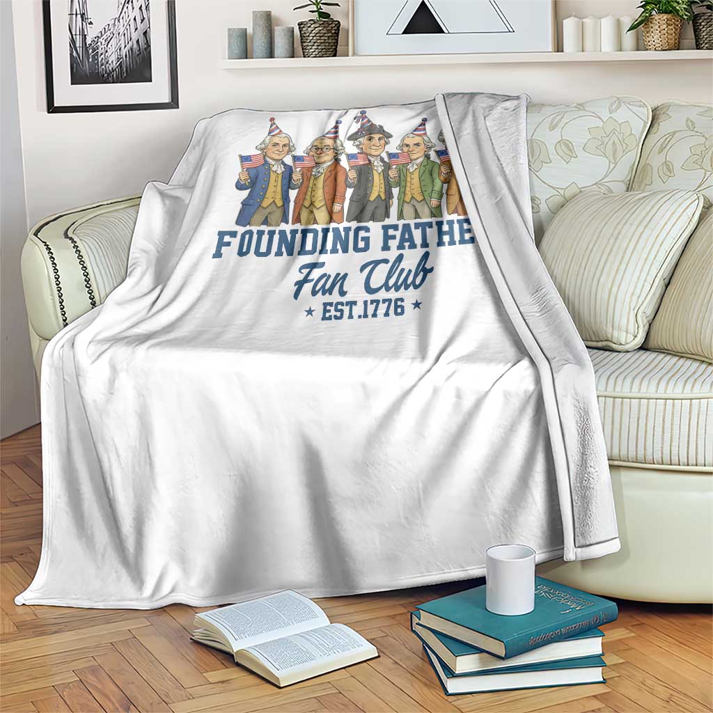 Funny Founding Fathers Fan Club Throw Blanket American History Lovers