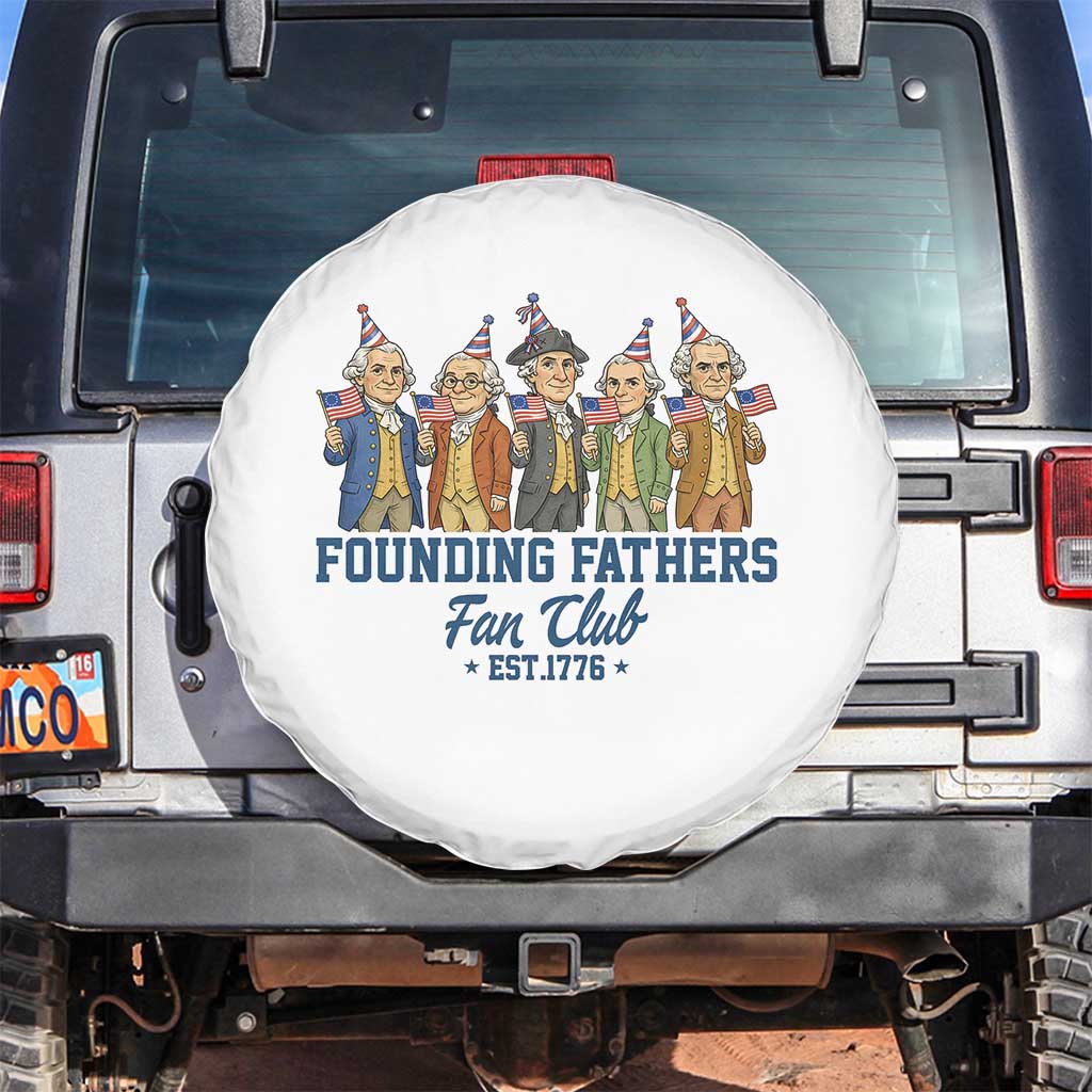 Funny Founding Fathers Fan Club Spare Tire Cover American History Lovers