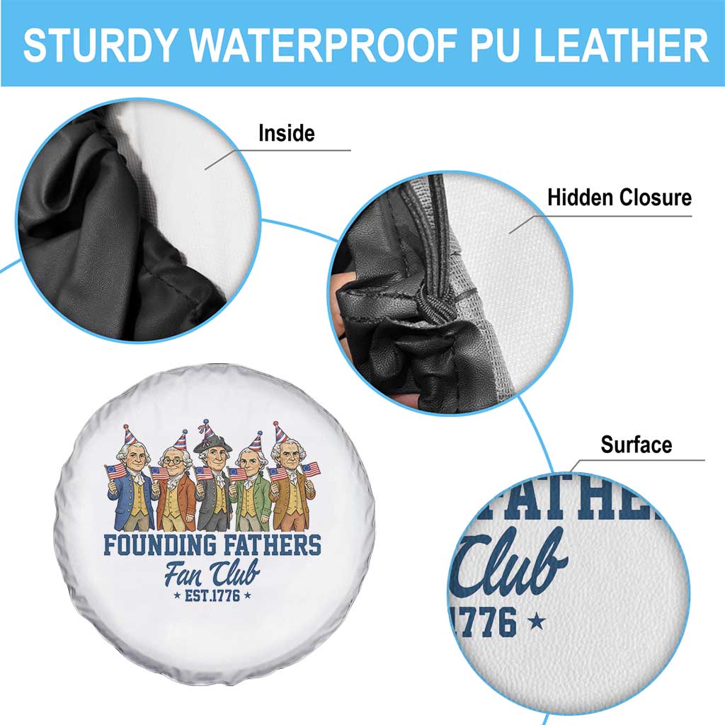 Funny Founding Fathers Fan Club Spare Tire Cover American History Lovers