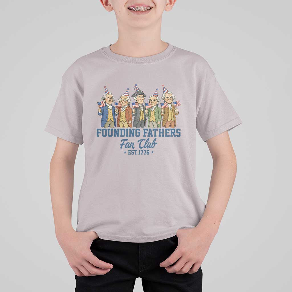 Funny Founding Fathers Fan Club T Shirt For Kid American History Lovers