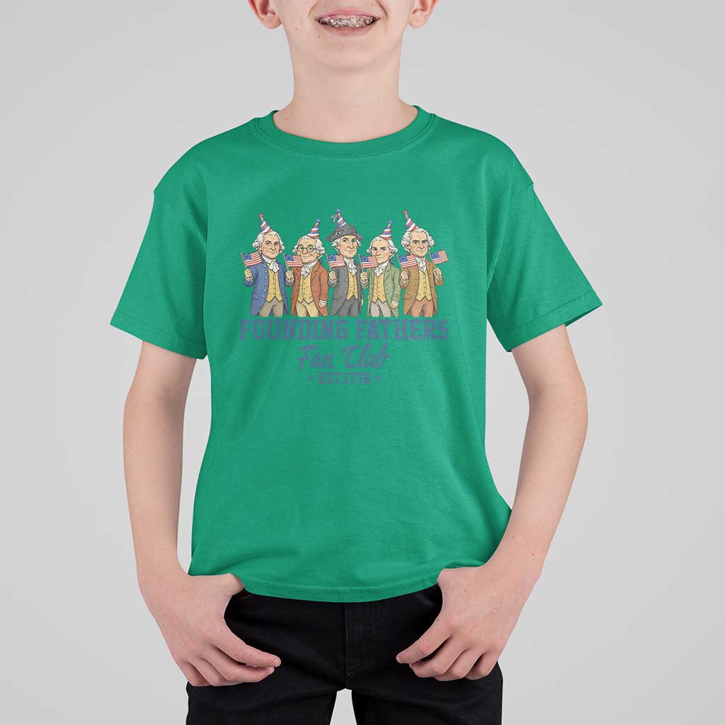 Funny Founding Fathers Fan Club T Shirt For Kid American History Lovers