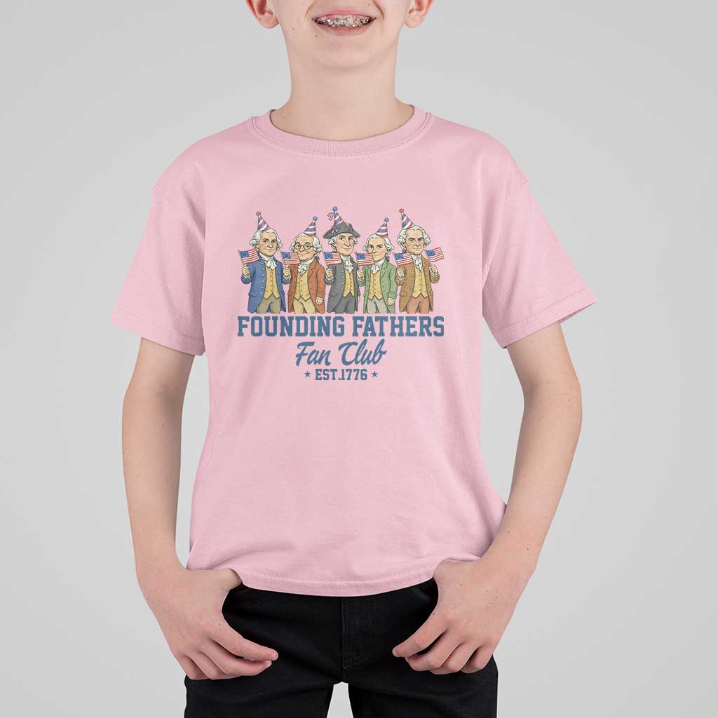 Funny Founding Fathers Fan Club T Shirt For Kid American History Lovers