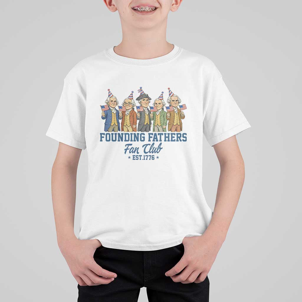 Funny Founding Fathers Fan Club T Shirt For Kid American History Lovers