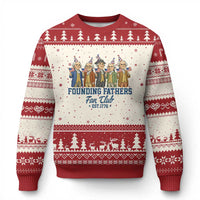 Funny Founding Fathers Fan Club Ugly Christmas Sweater American History Lovers
