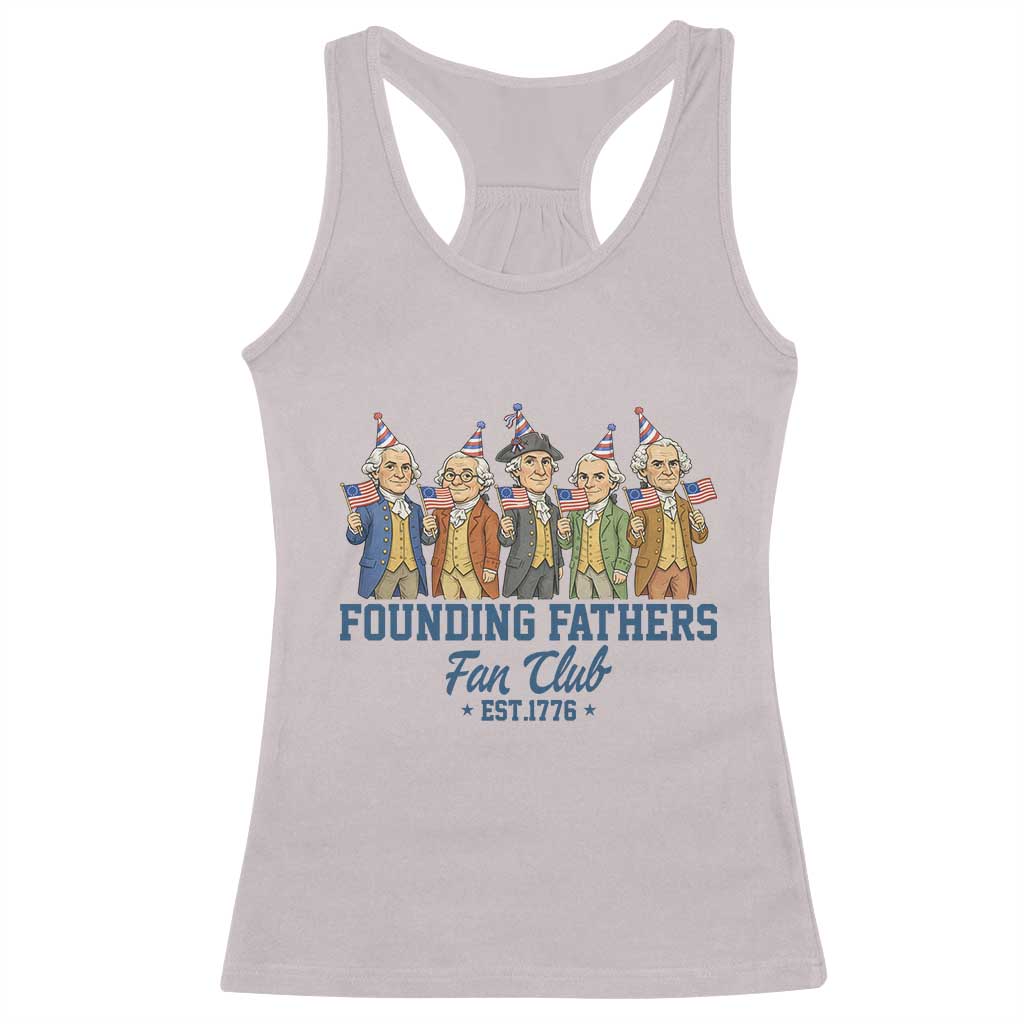 Funny Founding Fathers Fan Club Racerback Tank Top American History Lovers