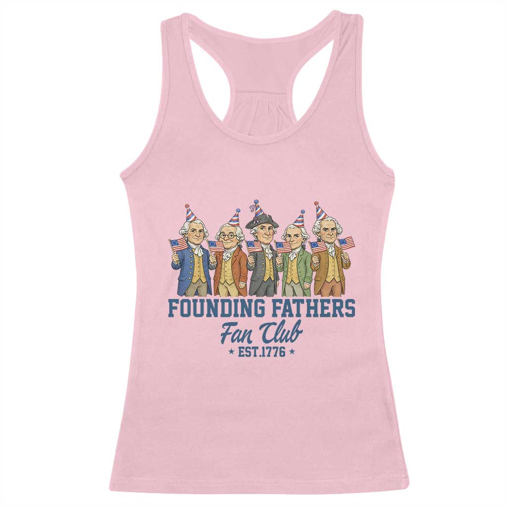 Funny Founding Fathers Fan Club Racerback Tank Top American History Lovers