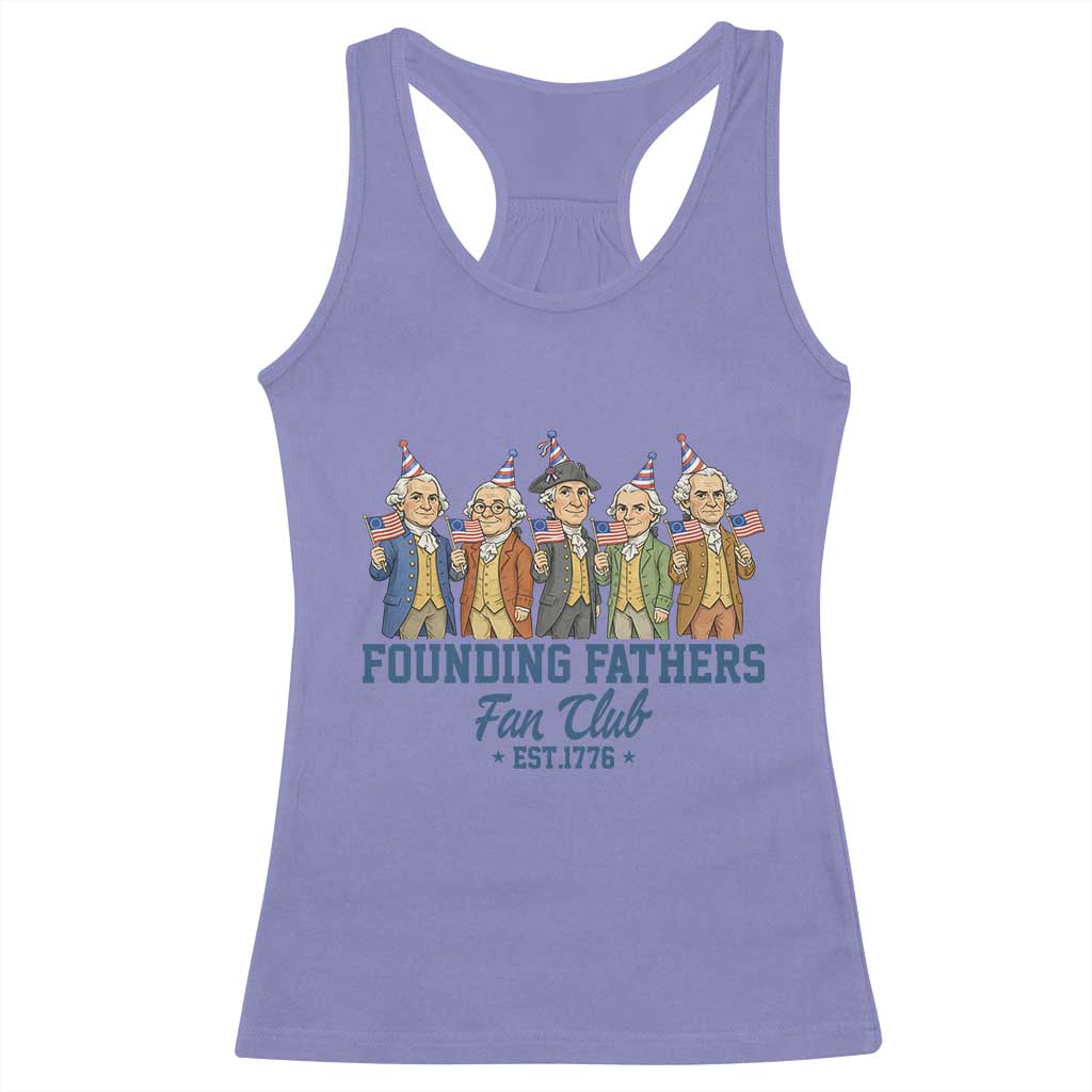 Funny Founding Fathers Fan Club Racerback Tank Top American History Lovers